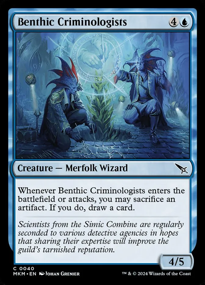 2024 Murders at Karlov Manor Benthic Criminologists [Foil] common #40 common card image