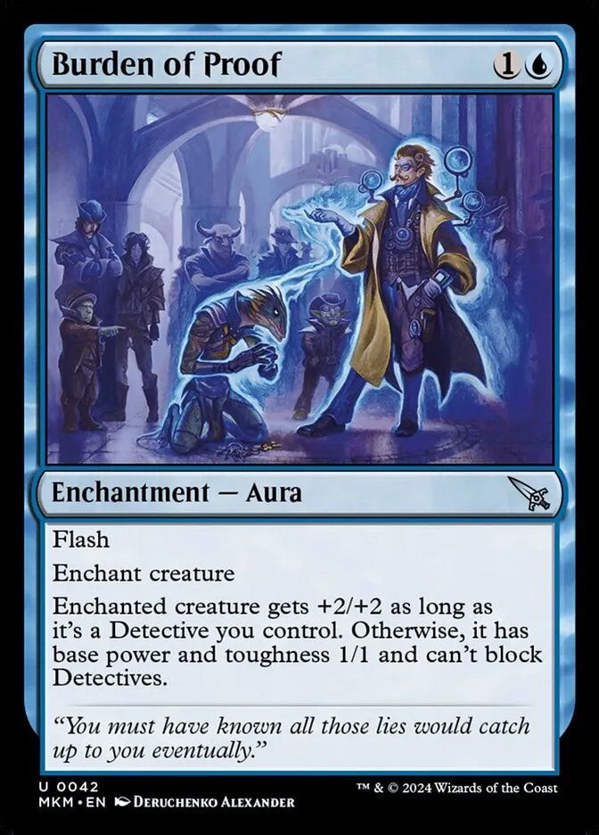 2024 Murders at Karlov Manor Burden of Proof [Foil] uncommon #42 uncommon card image