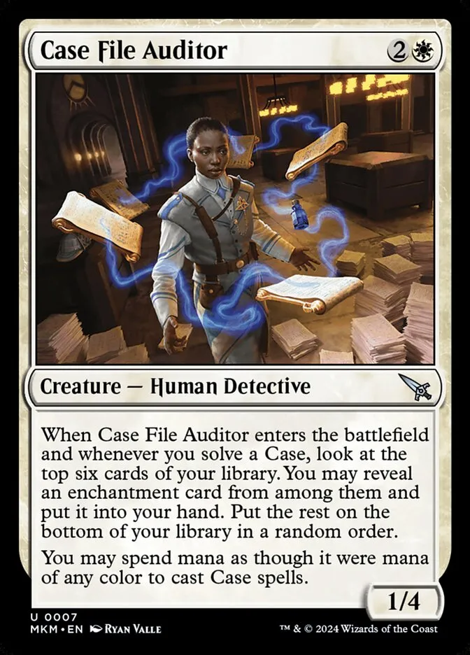 2024 Murders at Karlov Manor Case File Auditor [Foil] uncommon #7 uncommon card image