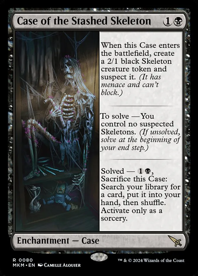 2024 Murders at Karlov Manor Case of the Stashed Skeleton [Foil] rare #80 rare card image