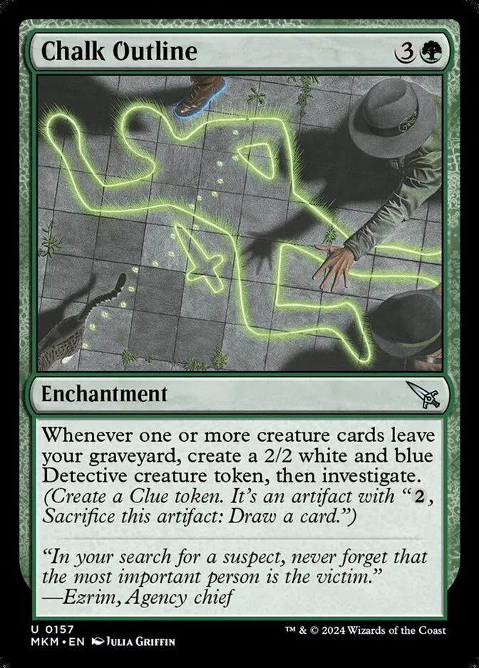2024 Murders at Karlov Manor Chalk Outline #157 uncommon card image