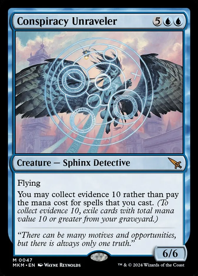 2024 Murders at Karlov Manor Conspiracy Unraveler [Foil] mythic #47 mythic card image