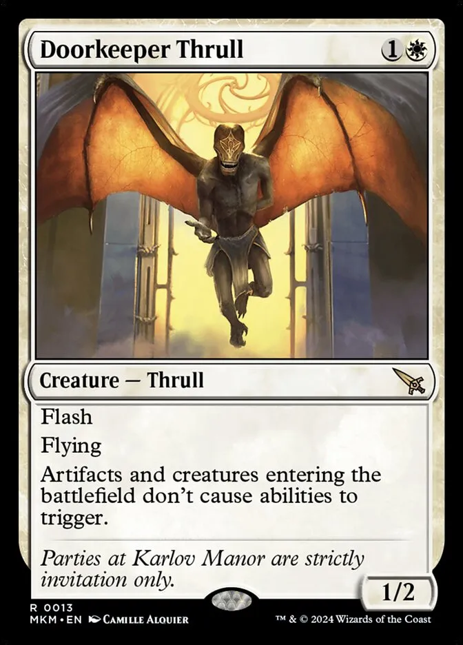 2024 Murders at Karlov Manor Doorkeeper Thrull [Foil] rare #13 rare card image