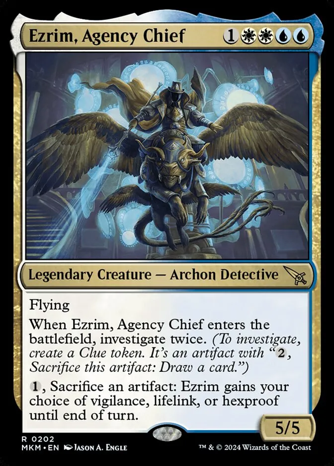 2024 Murders at Karlov Manor Ezrim, Agency Chief #202 rare card image