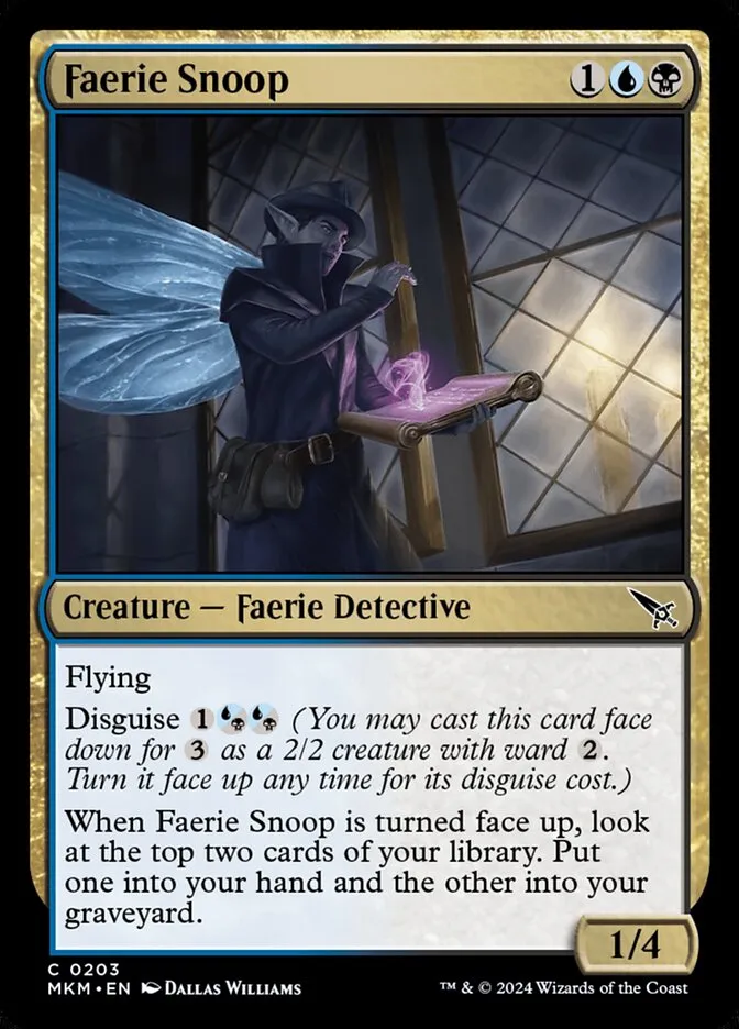 2024 Murders at Karlov Manor Faerie Snoop #203 common card image