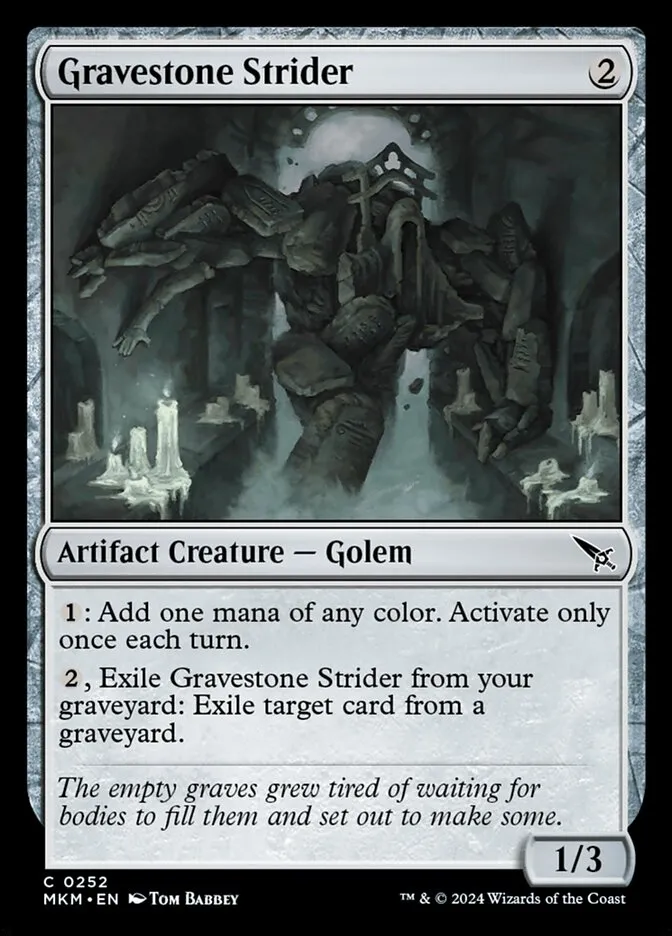 2024 Murders at Karlov Manor Gravestone Strider #252 common card image