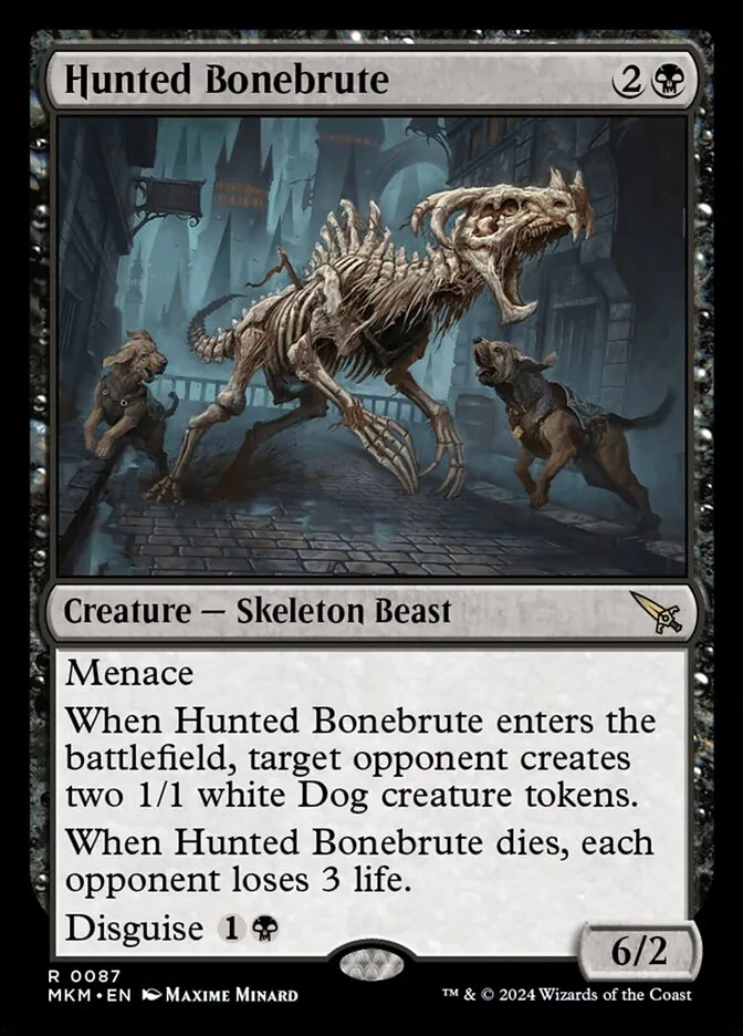 2024 Murders at Karlov Manor Hunted Bonebrute rare #87 rare card image