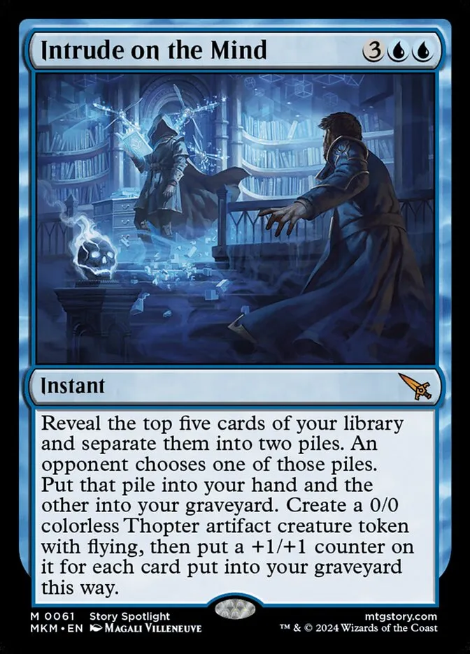 2024 Murders at Karlov Manor Intrude on the Mind [Foil] mythic #61 mythic card image