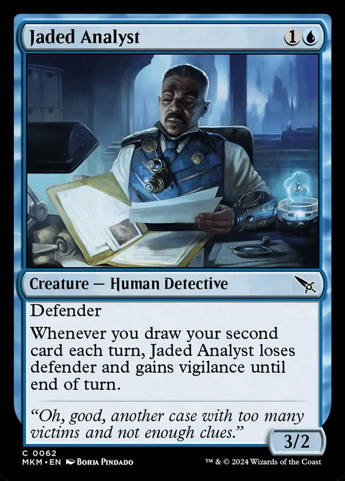 2024 Murders at Karlov Manor Jaded Analyst [Foil] common #62 common card image