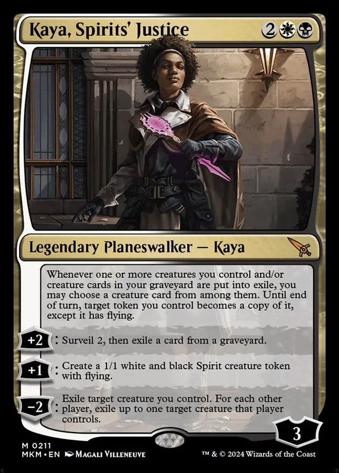 2024 Murders at Karlov Manor Kaya, Spirits' Justice #211 mythic card image