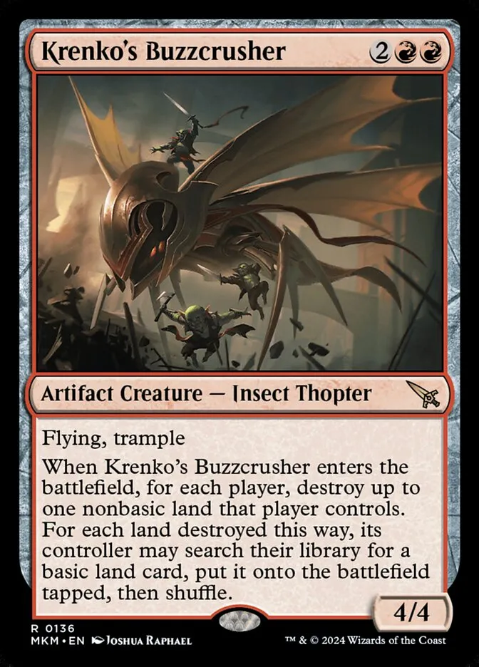 2024 Murders at Karlov Manor Krenko's Buzzcrusher rare #136 rare card image