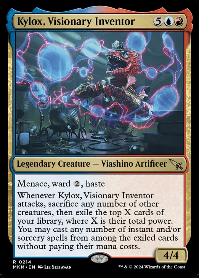2024 Murders at Karlov Manor Kylox, Visionary Inventor #214 rare card image