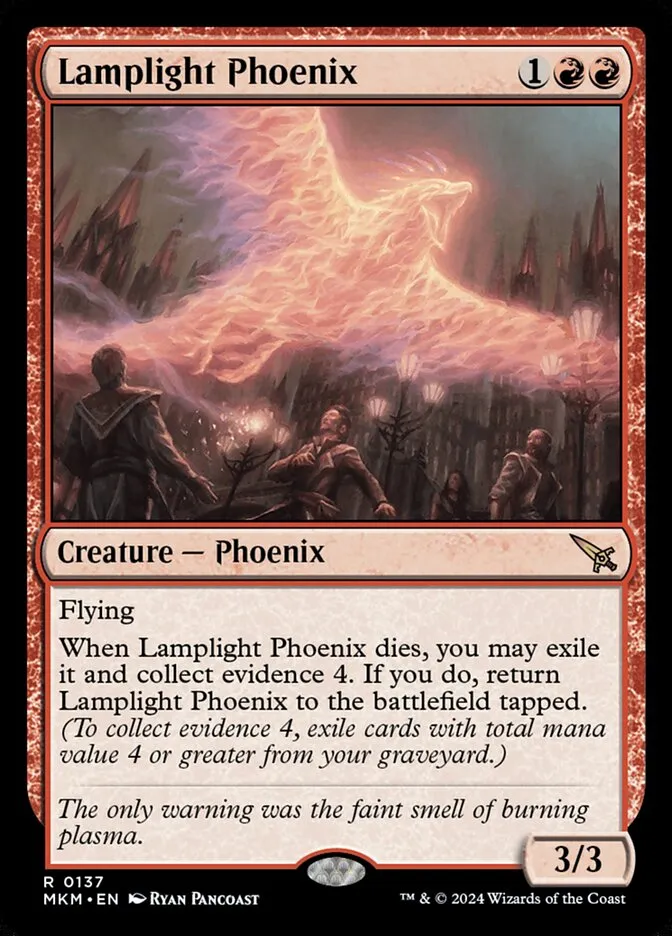 2024 Murders at Karlov Manor Lamplight Phoenix rare #137 rare card image