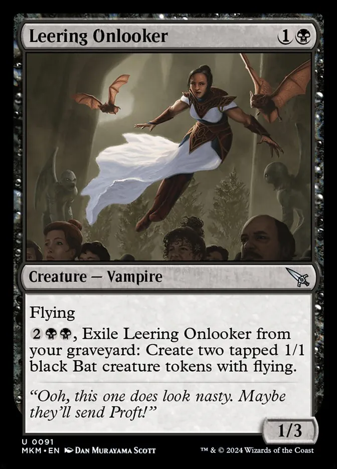 2024 Murders at Karlov Manor Leering Onlooker #91 uncommon card image