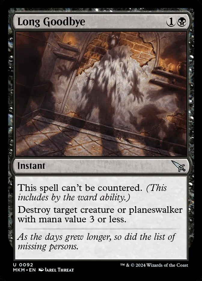 2024 Murders at Karlov Manor Long Goodbye #92 uncommon card image