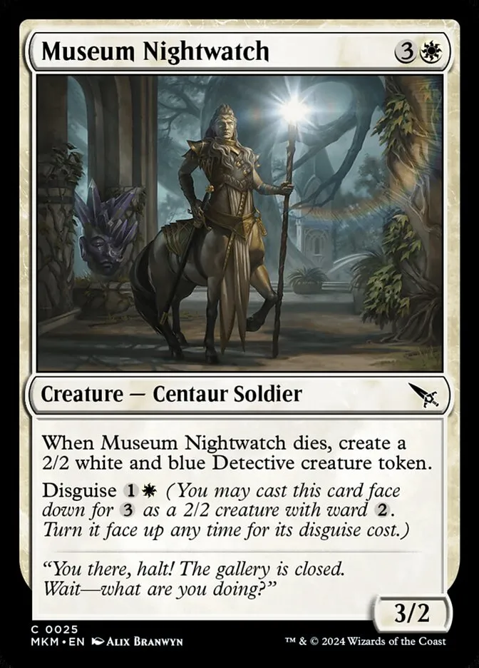 2024 Murders at Karlov Manor Museum Nightwatch [Foil] common #25 common card image