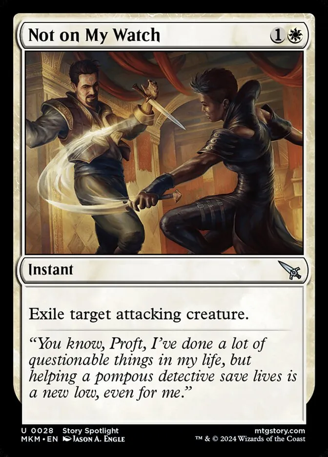 2024 Murders at Karlov Manor Not on My Watch [Foil] uncommon #28 uncommon card image