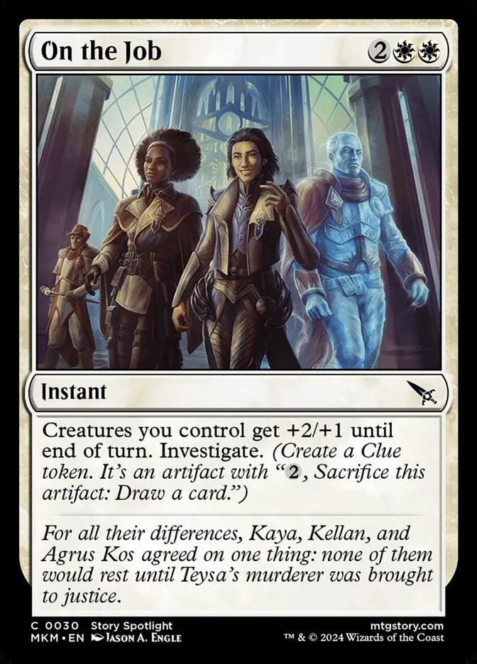 2024 Murders at Karlov Manor On the Job [Foil] common #30 common card image