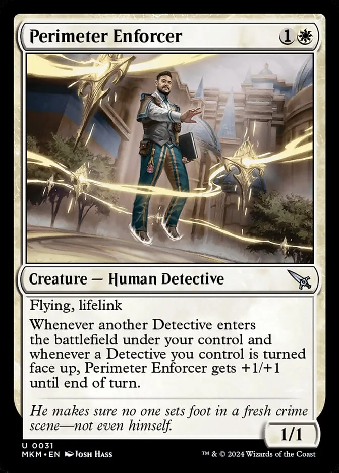 2024 Murders at Karlov Manor Perimeter Enforcer [Foil] uncommon #31 uncommon card image