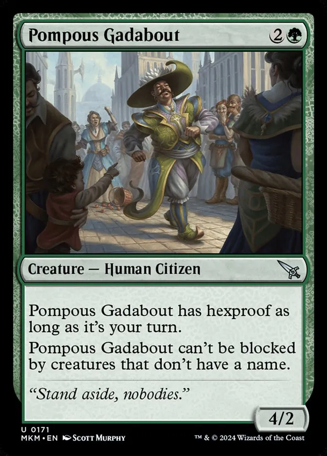 2024 Murders at Karlov Manor Pompous Gadabout #171 uncommon card image