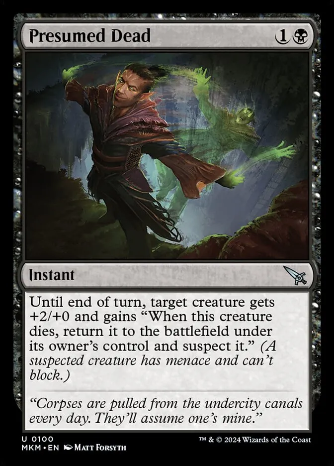 2024 Murders at Karlov Manor Presumed Dead uncommon #100 uncommon card image