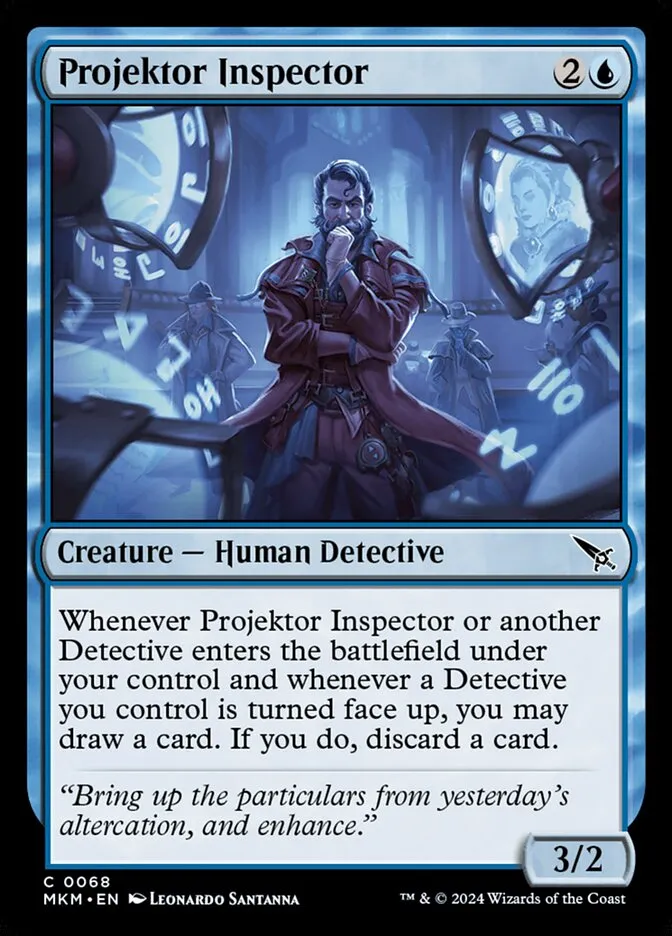 2024 Murders at Karlov Manor Projektor Inspector [Foil] common #68 common card image