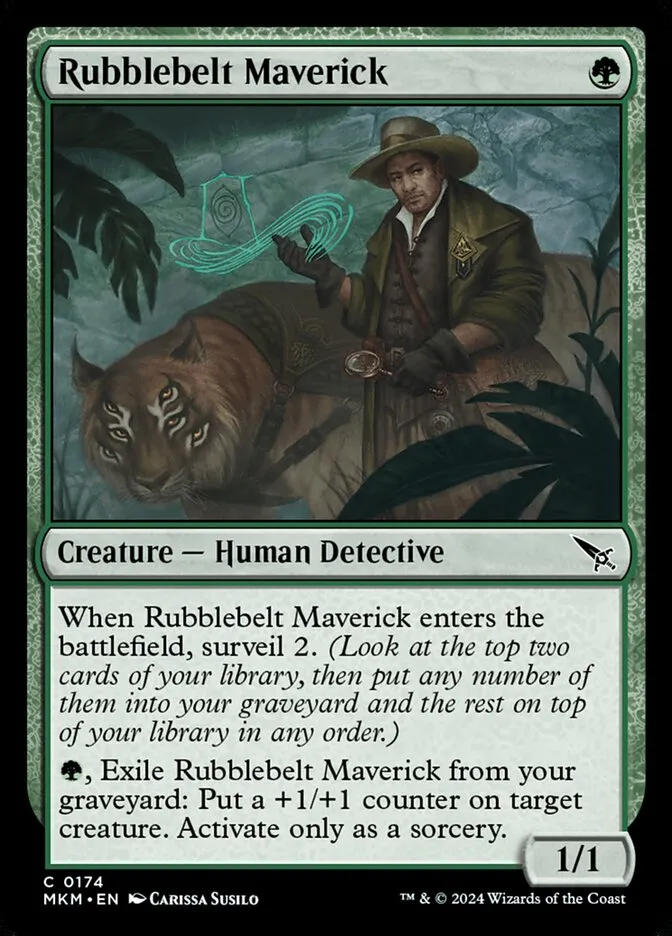 2024 Murders at Karlov Manor Rubblebelt Maverick #174 common card image