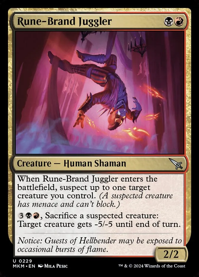 2024 Murders at Karlov Manor Rune-Brand Juggler #229 uncommon card image