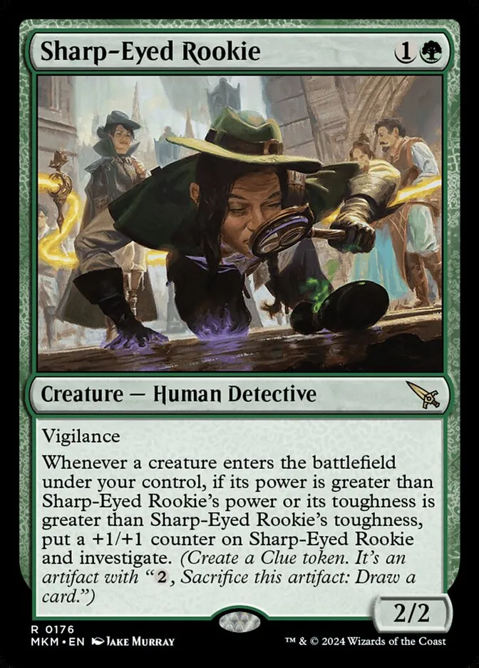 2024 Murders at Karlov Manor Sharp-Eyed Rookie rare #176 rare card image