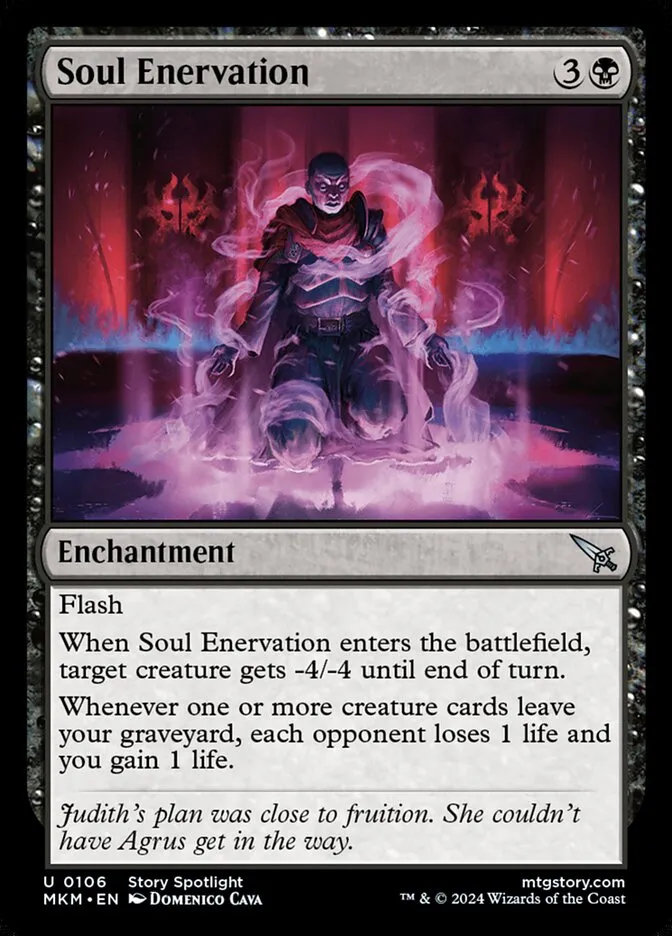 2024 Murders at Karlov Manor Soul Enervation #106 uncommon card image
