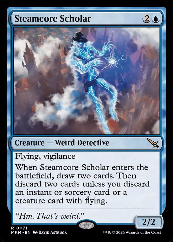 2024 Murders at Karlov Manor Steamcore Scholar [Foil] rare #71 rare card image
