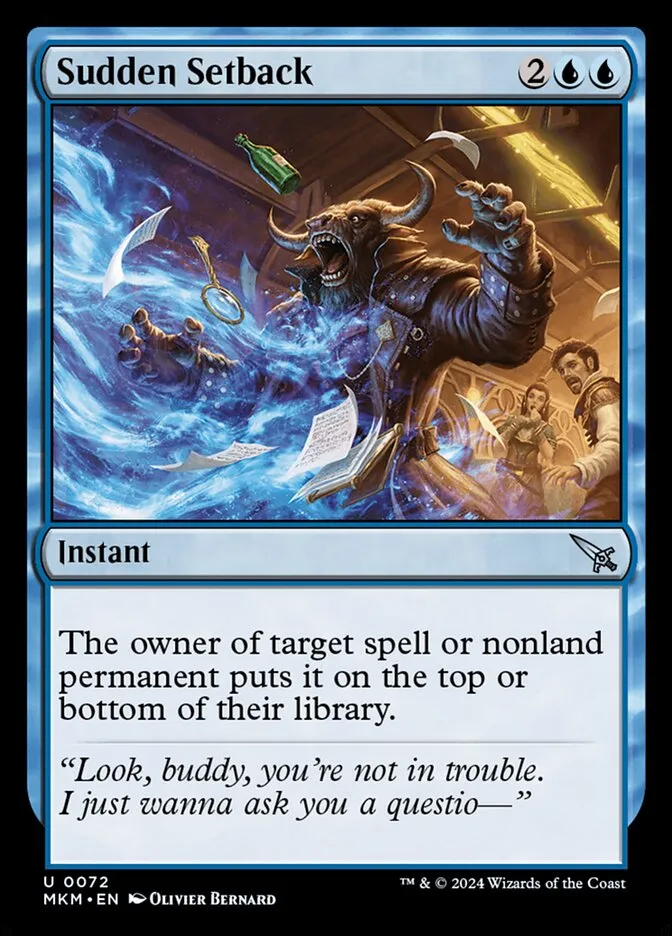 2024 Murders at Karlov Manor Sudden Setback [Foil] uncommon #72 uncommon card image