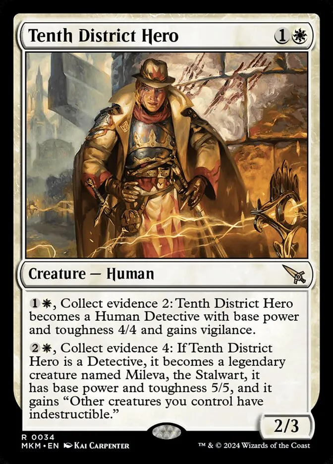 2024 Murders at Karlov Manor Tenth District Hero [Foil] rare #34 rare card image