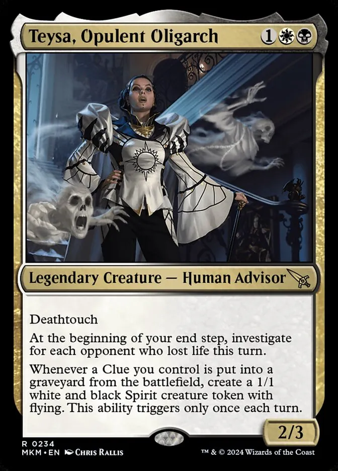 2024 Murders at Karlov Manor Teysa, Opulent Oligarch #234 rare card image