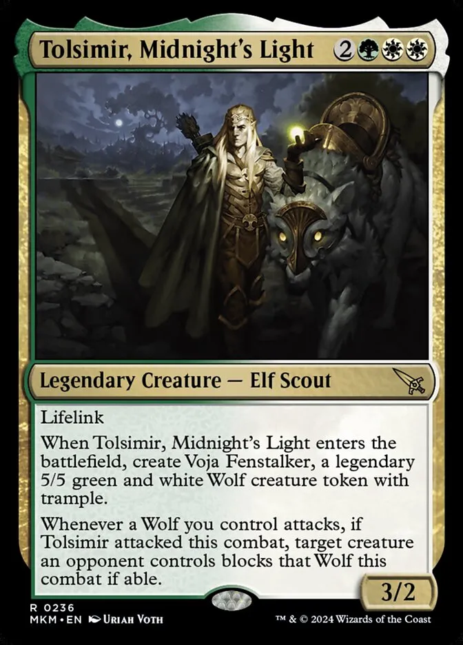 2024 Murders at Karlov Manor Tolsimir, Midnight's Light #236 rare card image