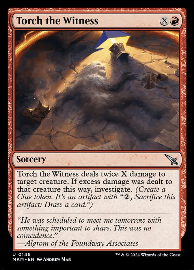 2024 Murders at Karlov Manor Torch the Witness #146 uncommon card image