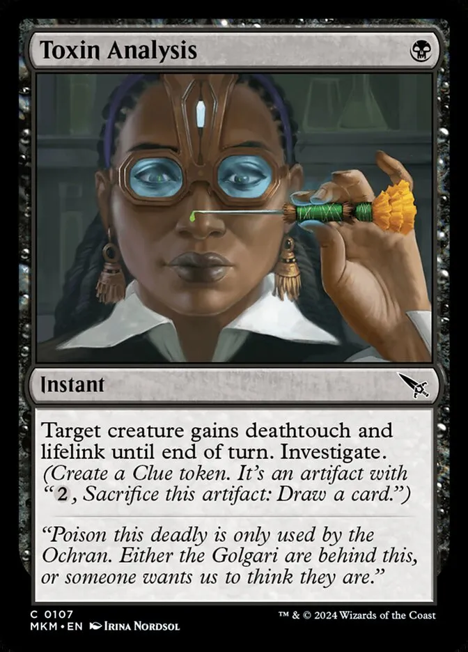 2024 Murders at Karlov Manor Toxin Analysis common #107 common card image