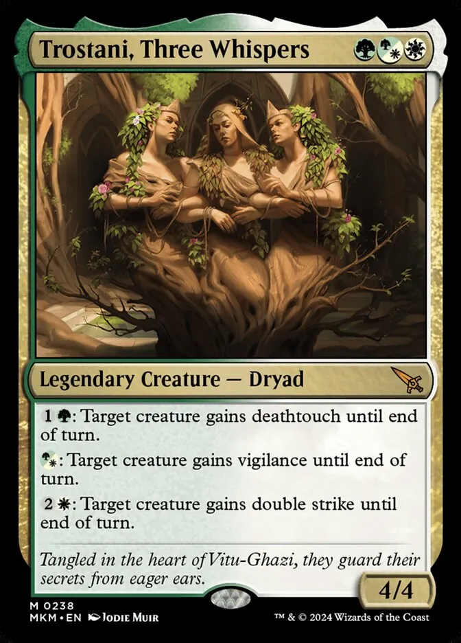 2024 Murders at Karlov Manor Trostani, Three Whispers #238 mythic card image