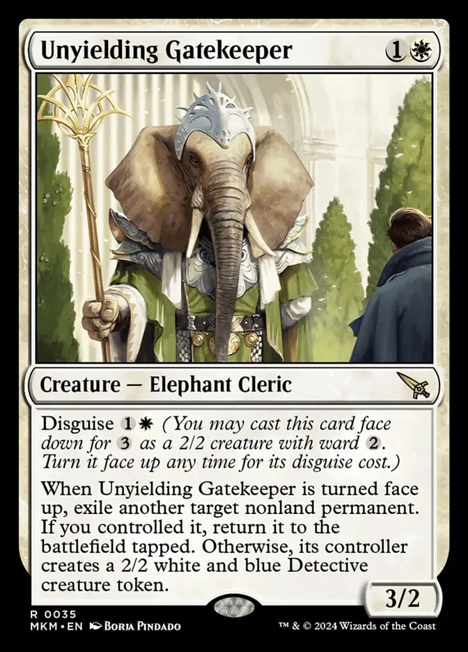 2024 Murders at Karlov Manor Unyielding Gatekeeper [Foil] rare #35 rare card image