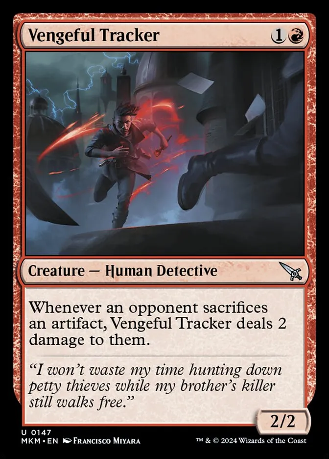 2024 Murders at Karlov Manor Vengeful Tracker #147 uncommon card image