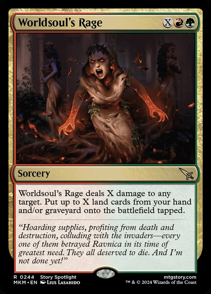 2024 Murders at Karlov Manor Worldsoul's Rage #244 rare card image