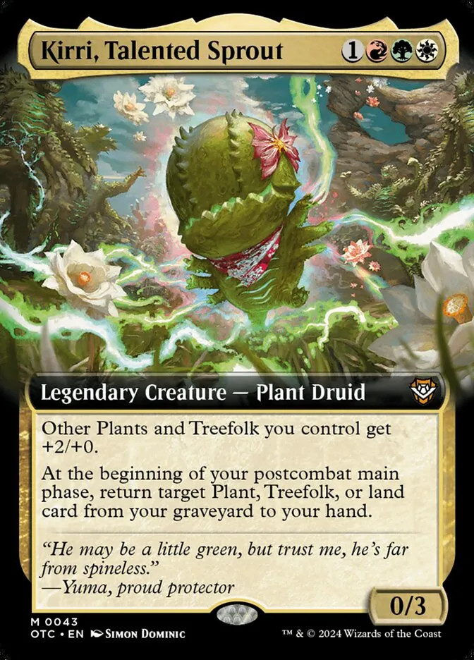 2024 Outlaws of Thunder Junction Commander Kirri, Talented Sprout mythic #43 mythic card image