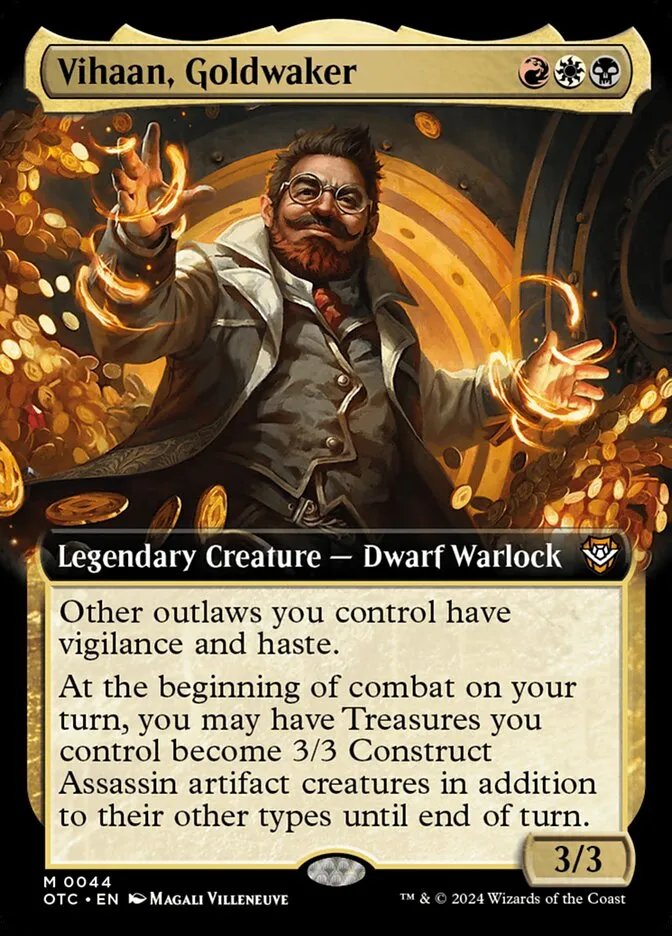2024 Outlaws of Thunder Junction Commander Vihaan, Goldwaker mythic #44 mythic card image