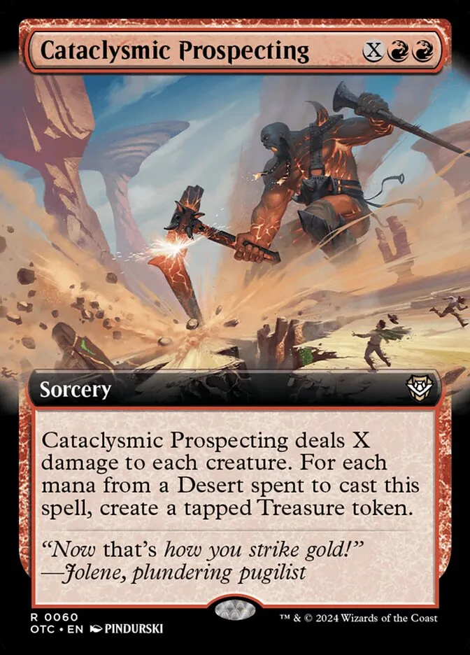 2024 Outlaws of Thunder Junction Commander Cataclysmic Prospecting rare #60 rare card image
