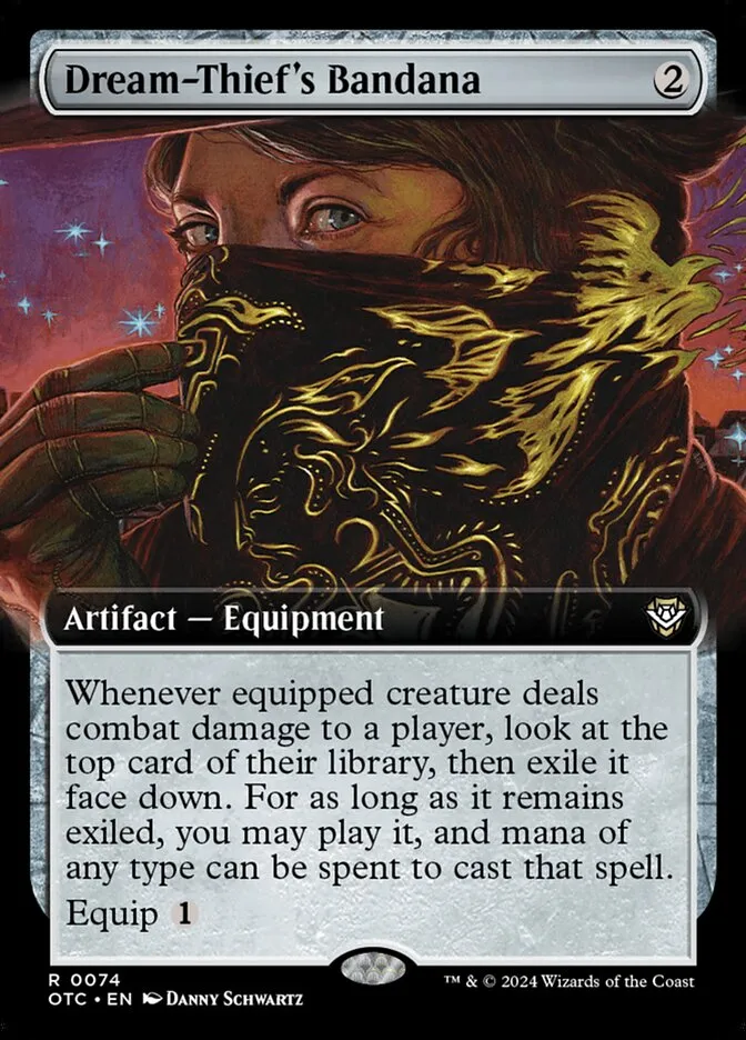 2024 Outlaws of Thunder Junction Commander Dream-Thief's Bandana rare #74 rare card image