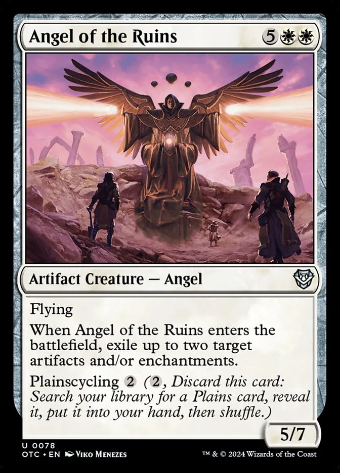 2024 Outlaws of Thunder Junction Commander Angel of the Ruins uncommon #78 uncommon card image