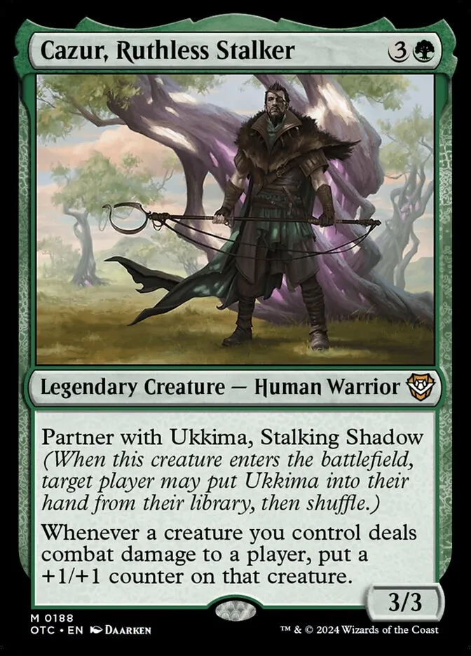 2024 Outlaws of Thunder Junction Commander Cazur, Ruthless Stalker #188 mythic card image