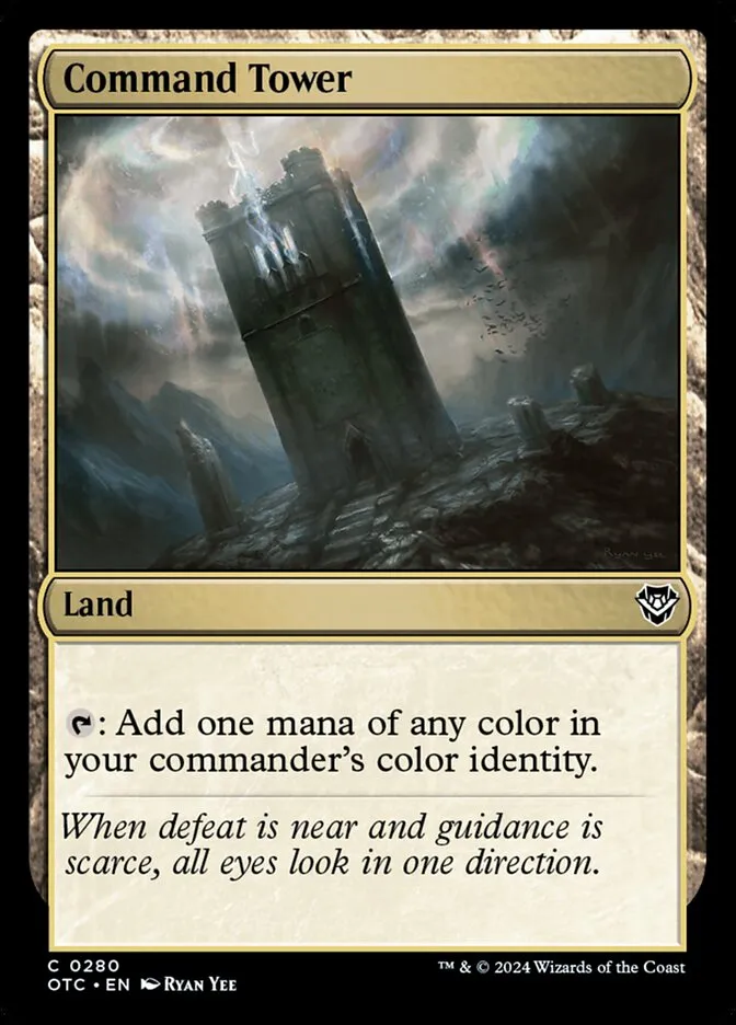 2024 Outlaws of Thunder Junction Commander Command Tower common #280 common card image