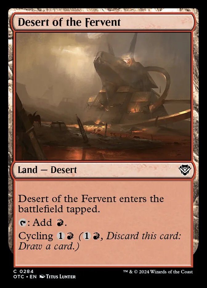 2024 Outlaws of Thunder Junction Commander Desert of the Fervent common #284 common card image