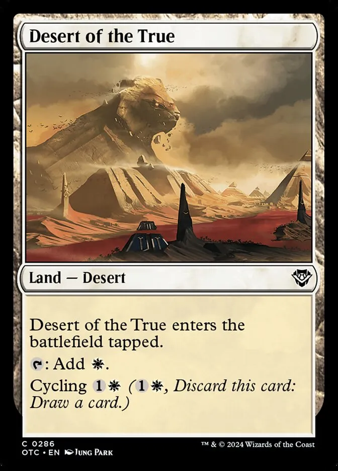 2024 Outlaws of Thunder Junction Commander Desert of the True common #286 common card image